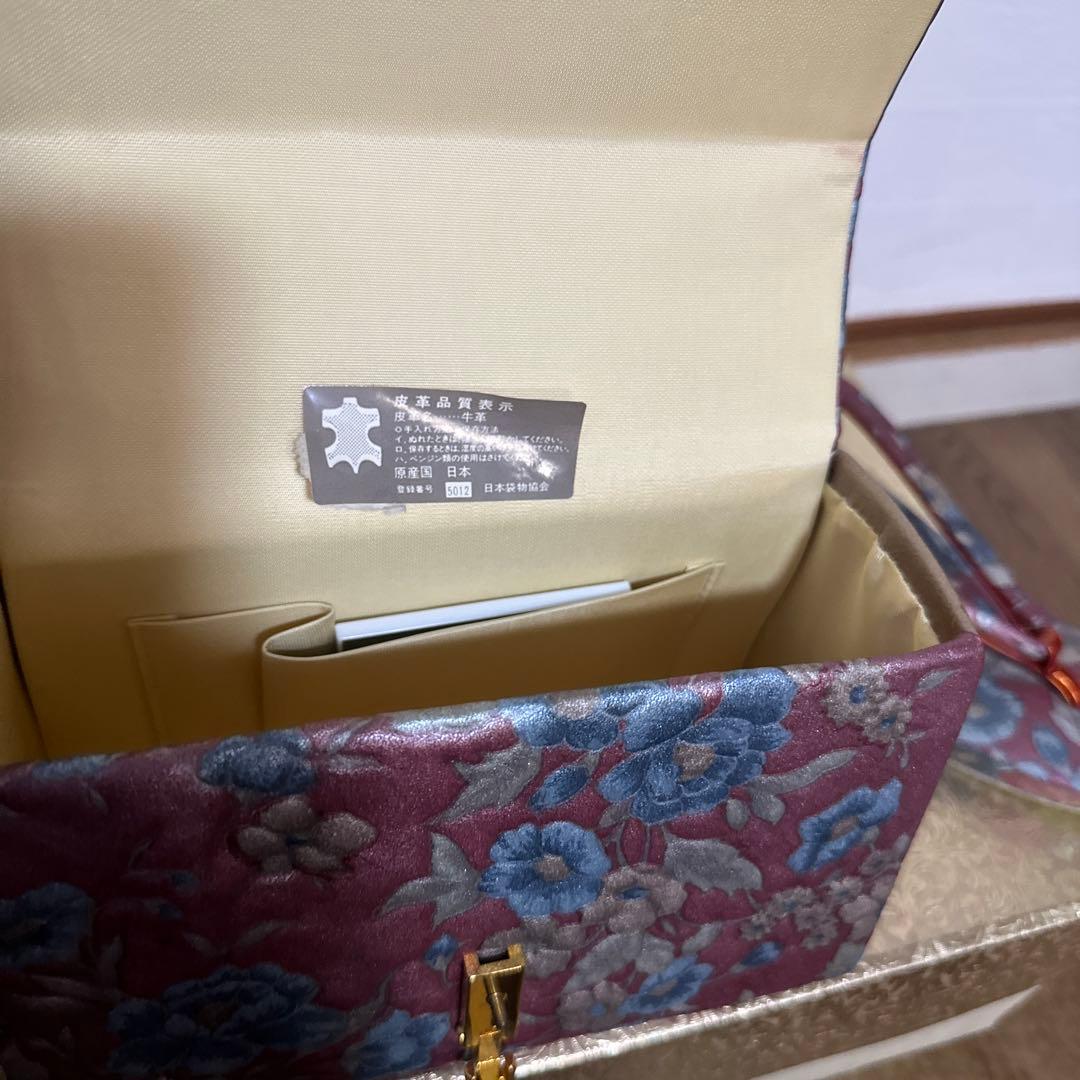 新品 未使用 着物 和装 草履バッグセット 総本革