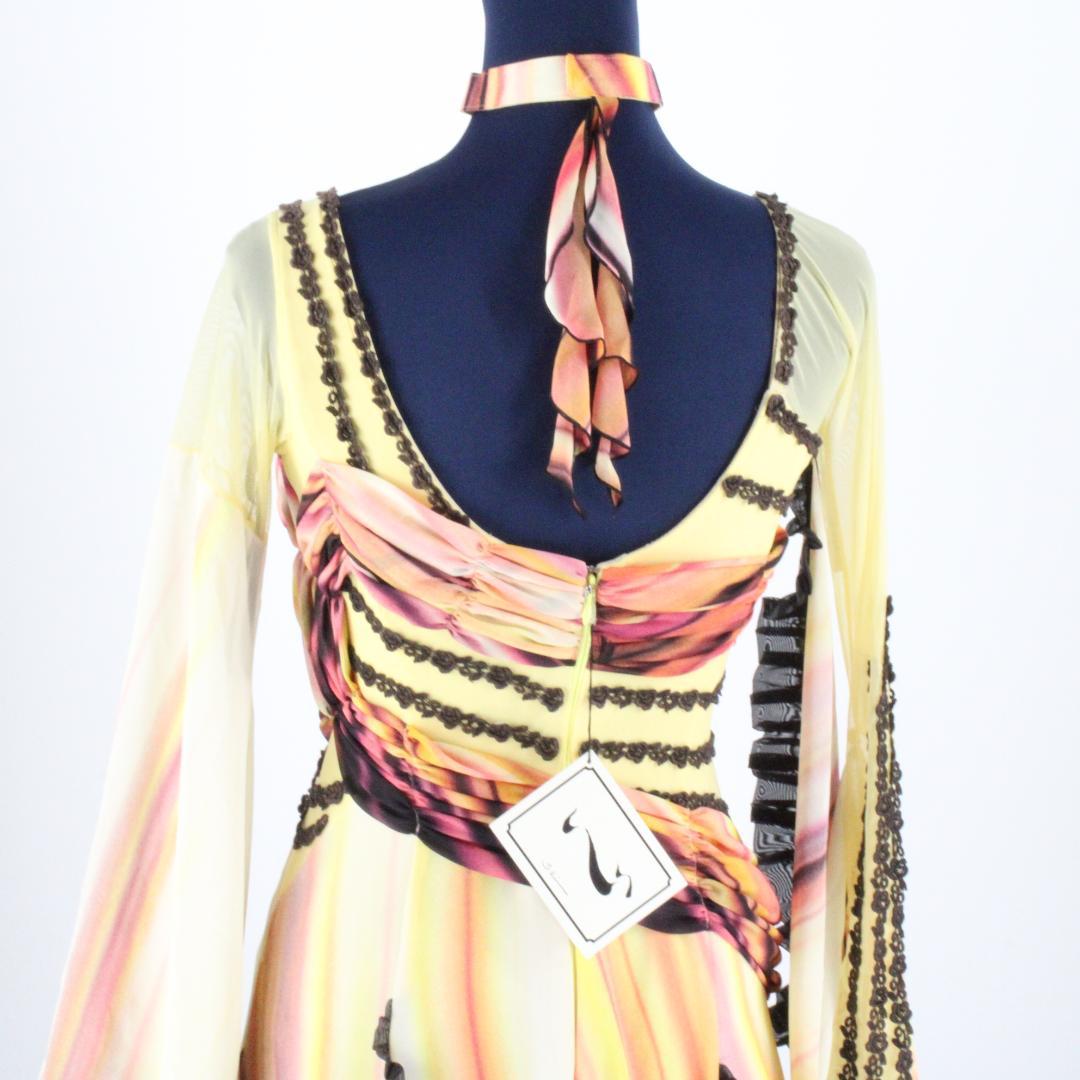 【未使用タグ付き 日本製 社交ダンス衣装】グラデーション サンヨシムラ ドレス