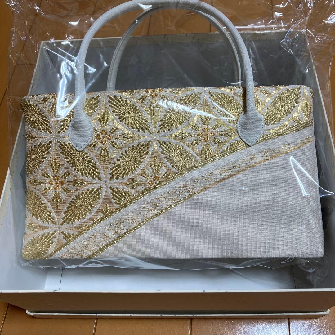 【新品未使用】京都西陣帯使用利休バッグ　和装バッグ
