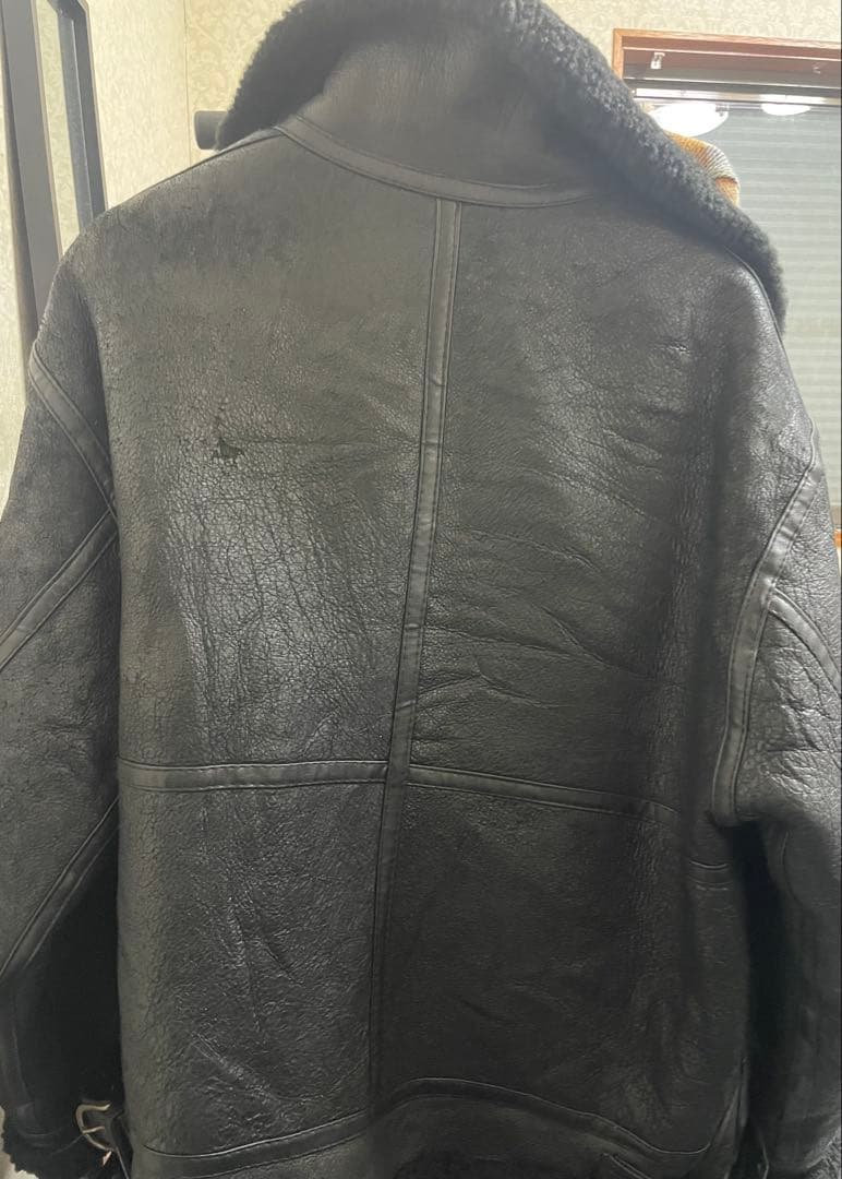 美品　B-3 フライトジャケット ボアムートン 黒ブラック メンズ L