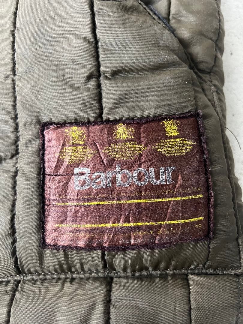 1998年製 Barbour MADE FOR U.K レザー切替ダウンベスト