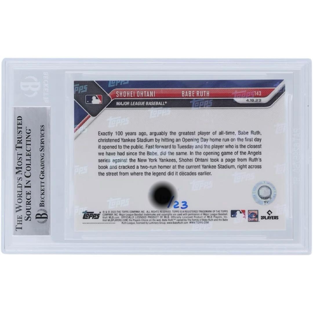 世界23枚限定 ヤンキースタジアム100周年記念試合 大谷選手直筆サインカード