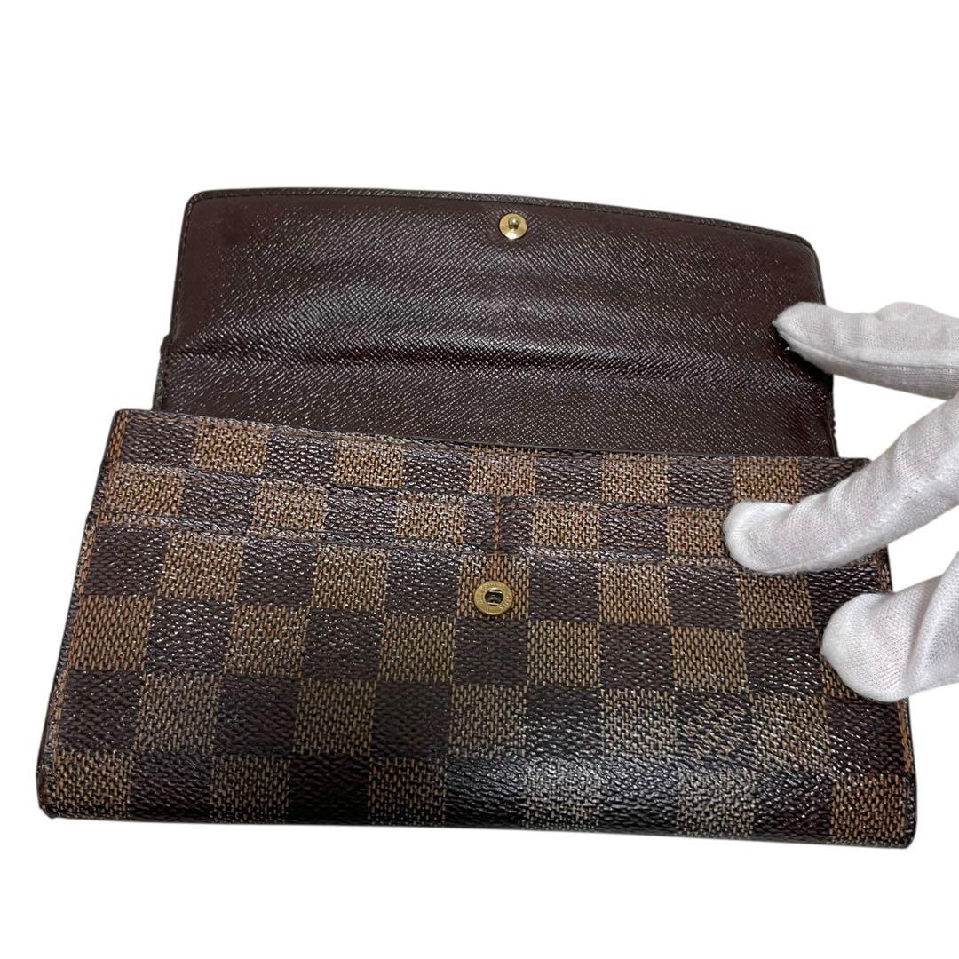 y*ん様 ルイヴィトン 長財布 ダミエ ポルト トレゾール ブラウン