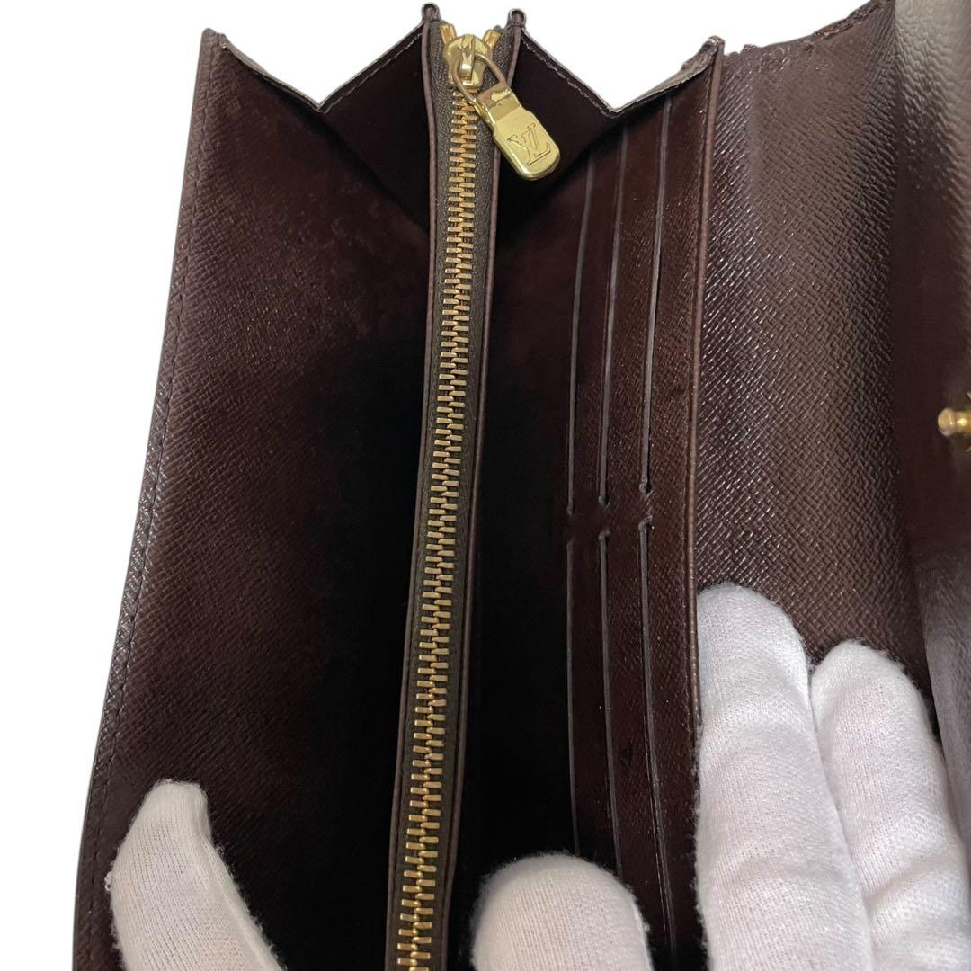 y*ん様 ルイヴィトン 長財布 ダミエ ポルト トレゾール ブラウン