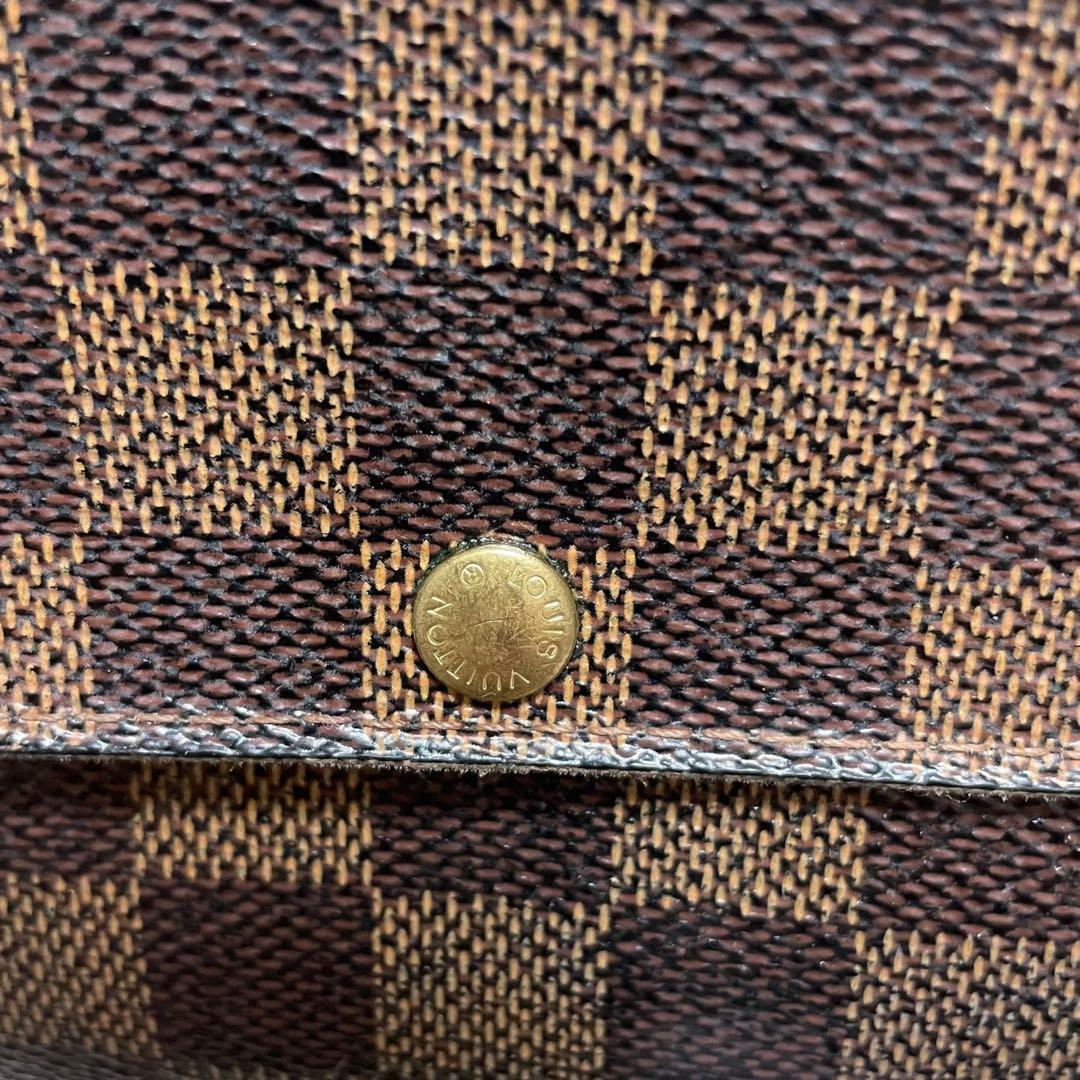 y*ん様 ルイヴィトン 長財布 ダミエ ポルト トレゾール ブラウン