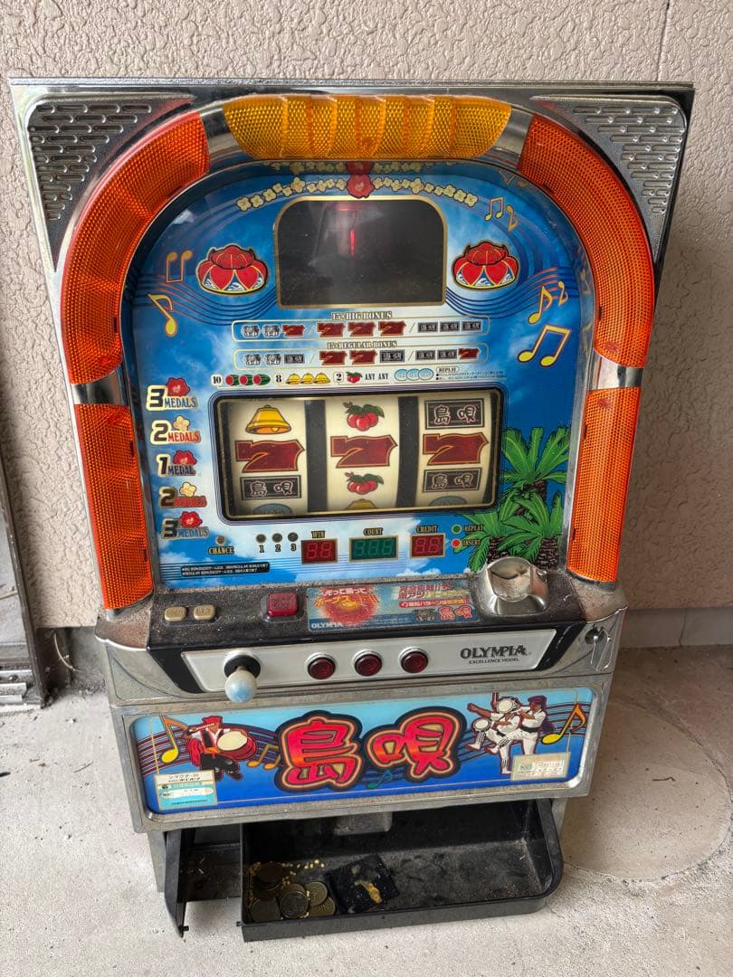 値下げ 【レア 希少】 スロット 実機 NEW 島唄 4号機 オリンピア