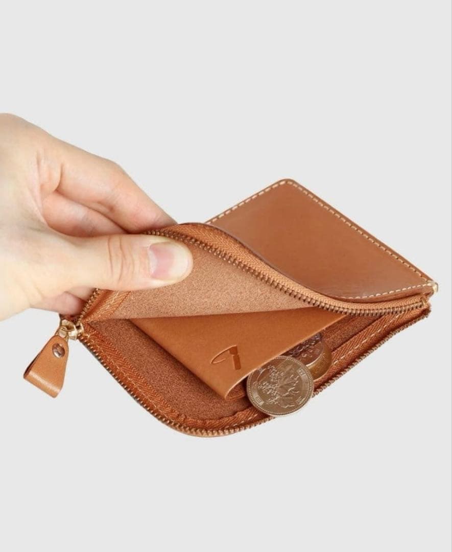 お値下げ中❗️土屋鞄製造所　ブラウン 財布Lファスナーオーク　ヌメ革