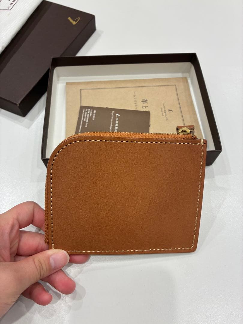 お値下げ中❗️土屋鞄製造所　ブラウン 財布Lファスナーオーク　ヌメ革