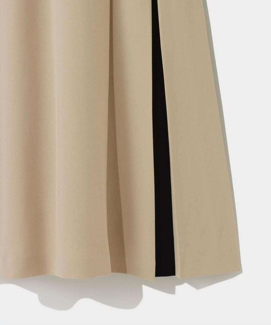 グレースコンチネンタル クレリックバイカラーワンピース ベージュ 36