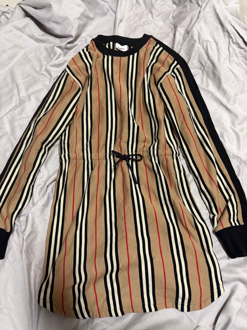 BURBERRY ストライプ柄 長袖ワンピース 164cm
