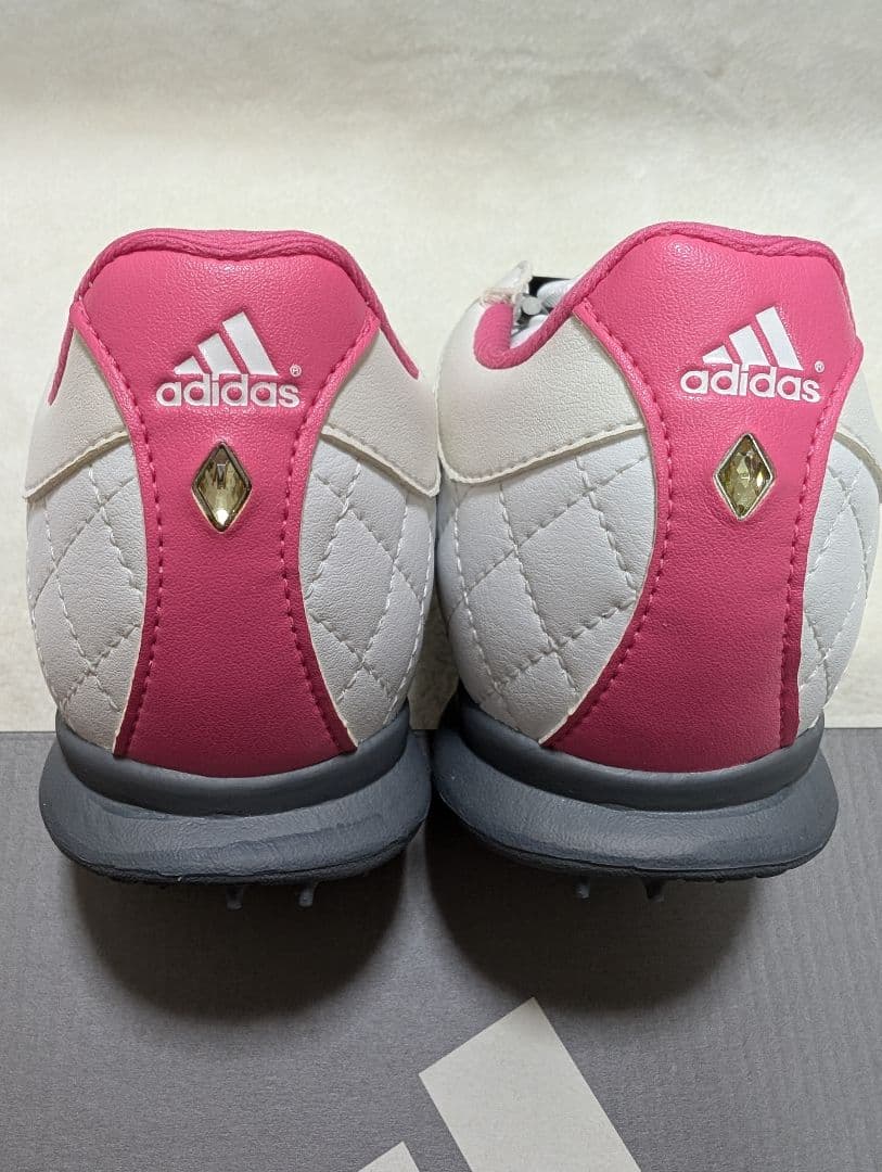 adidas Boaシステム ゴルフシューズ 24cm ホワイト/ピンク