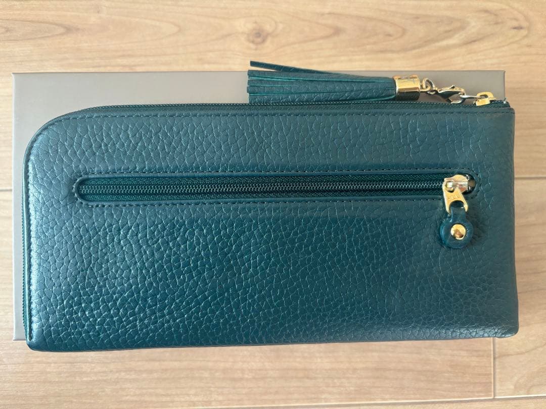 【希少】アタオ limo リモ ケリー限定色ボタニカルグリーン L字長財布 箱付