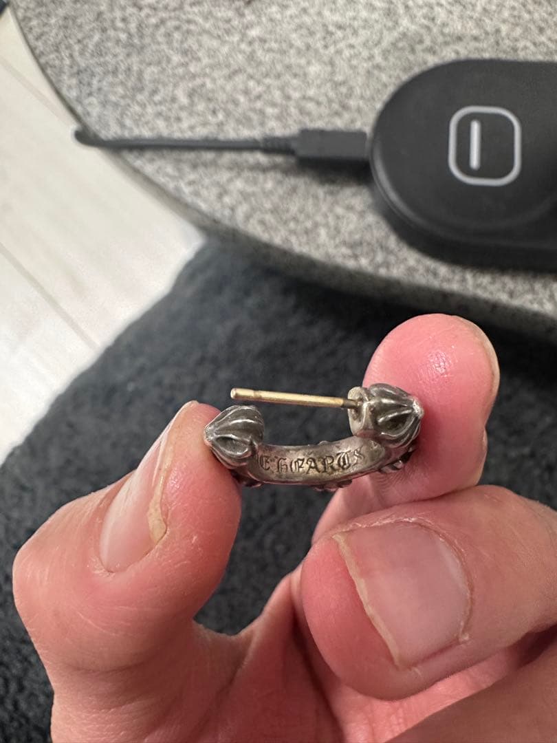 美品 CHROME HEARTS シルバー フープピア