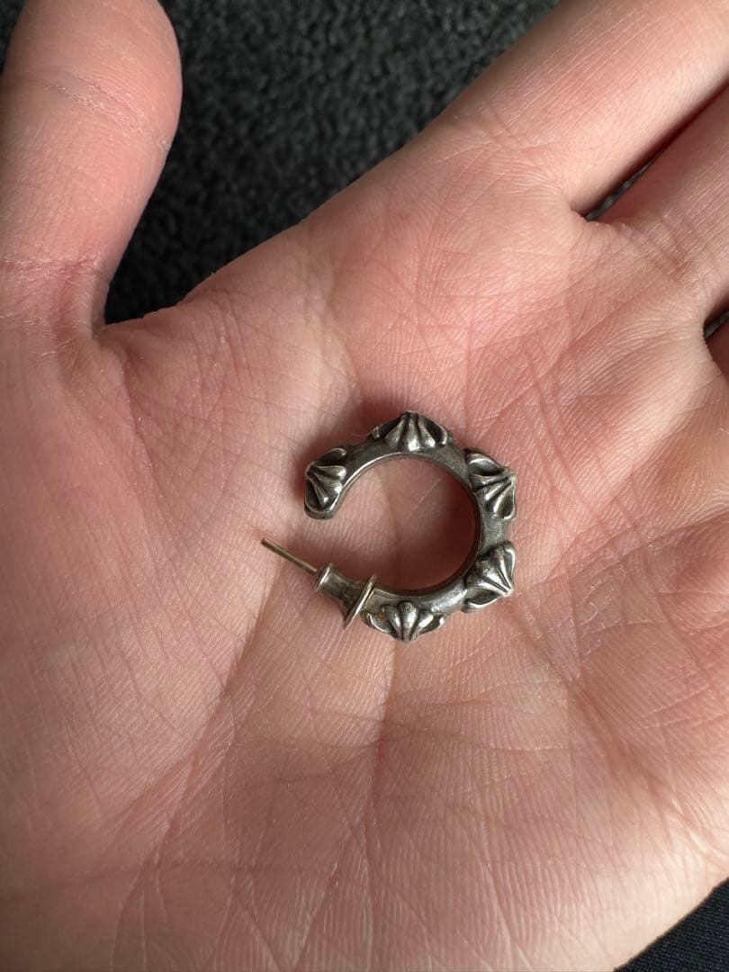 美品 CHROME HEARTS シルバー フープピア