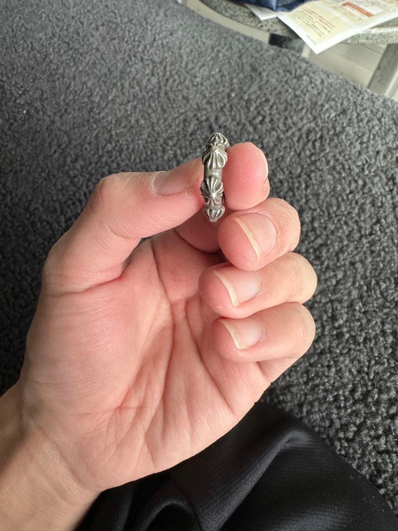 美品 CHROME HEARTS シルバー フープピア