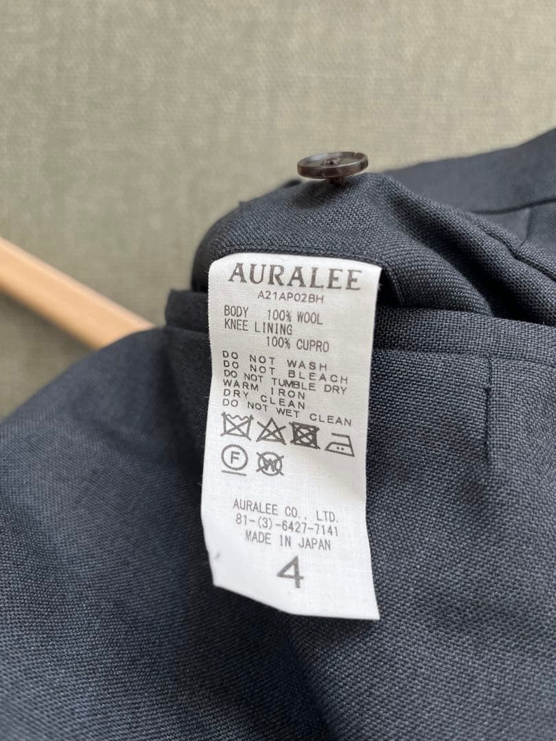 パンツ AULAREE 21AW BLUEFACED WOOL SLACKS
