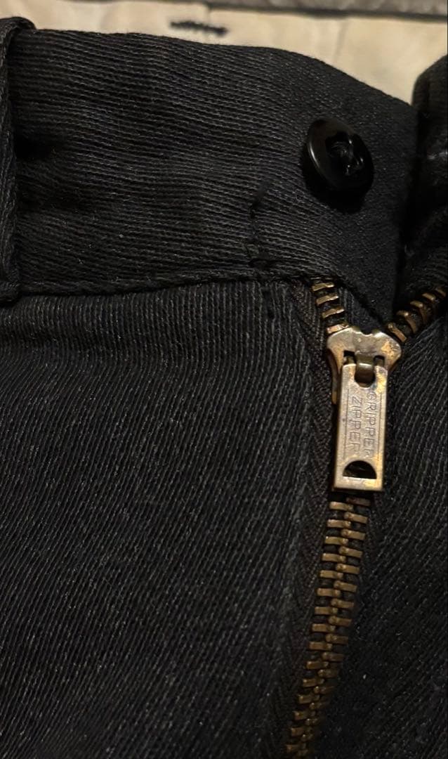 50s 60s ウィップコード 墨黒 オールコットン ブラック 菱形 希少美品