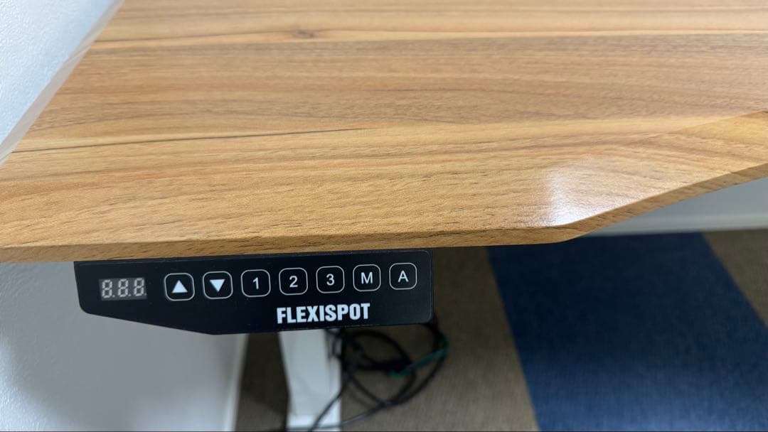 FlexiSpot E3 ブラウンカーブ天板 140x70cmセット