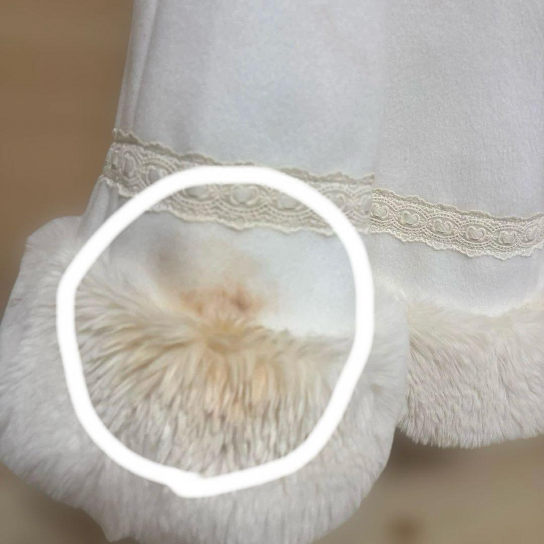 LIZ LISA シャギーツインリボンポンチョ ホワイト タグ付き