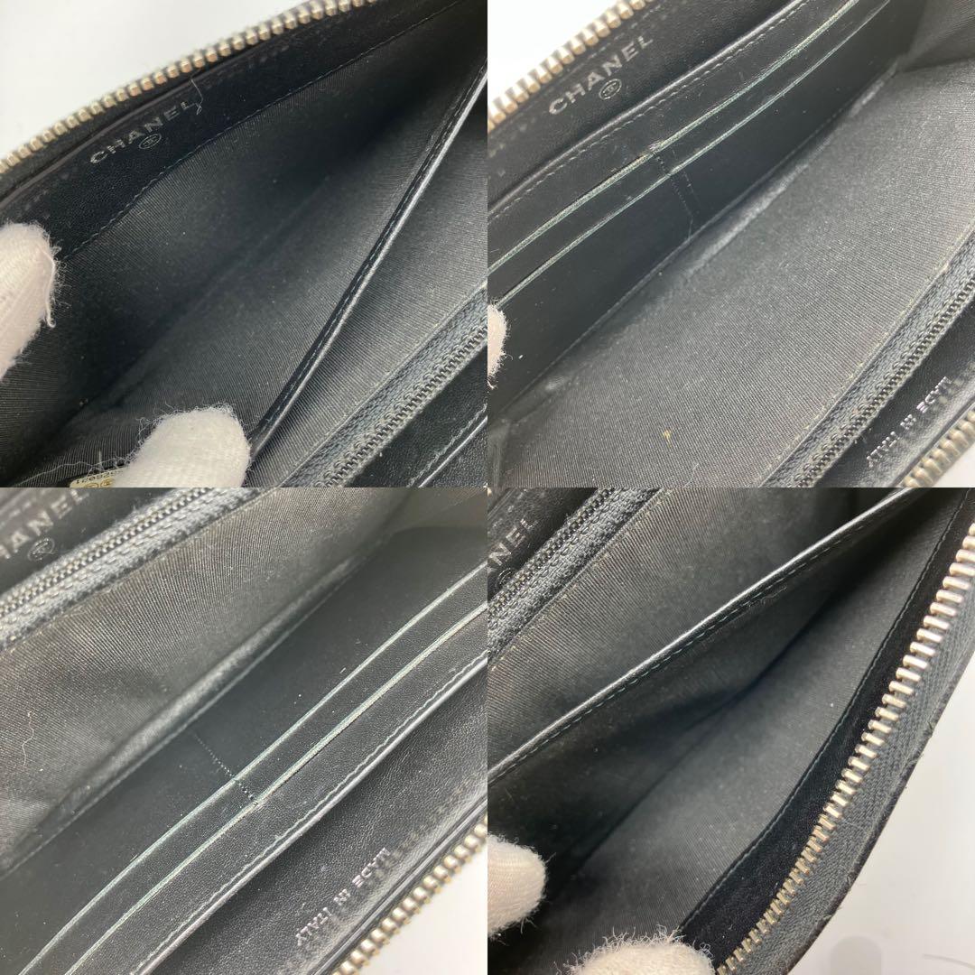 超希少✨美品✨シャネル ジッピーウォレット ココマーク 型押し マトラッセ 黒