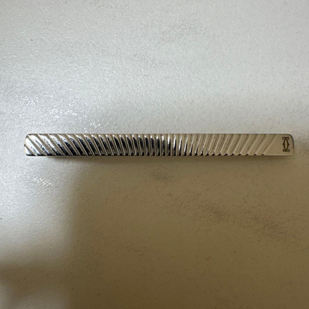 Cartier リブデザイン ネクタイピン