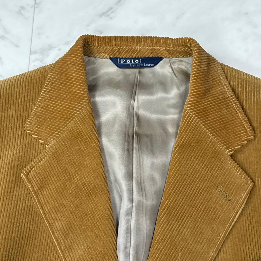 希少 ポロバイラルフローレン 三角タグ コーデュロイジャケット 茶色系 AB7