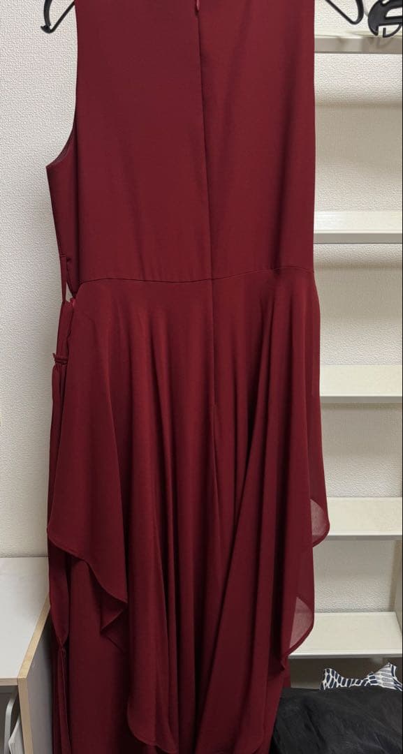 arisana バーガンディ ハイローヘムドレス 165