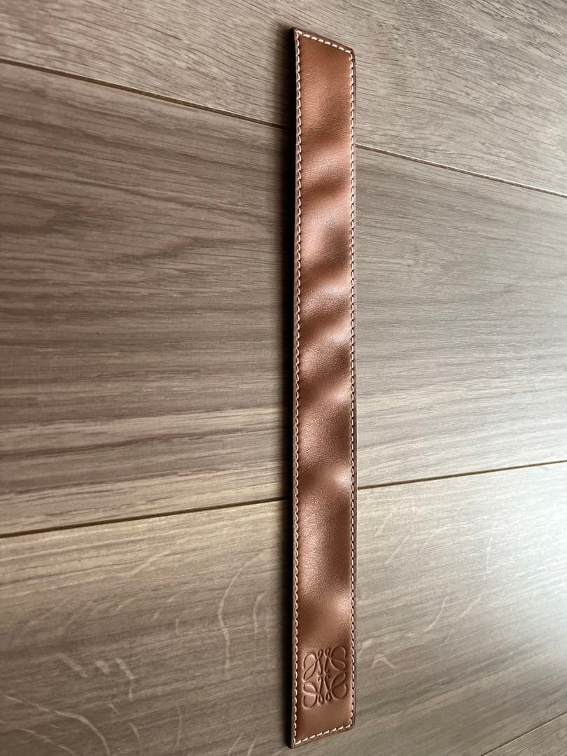 LOEWE ロエベ　ブラウン レザー バングル ブレスレット