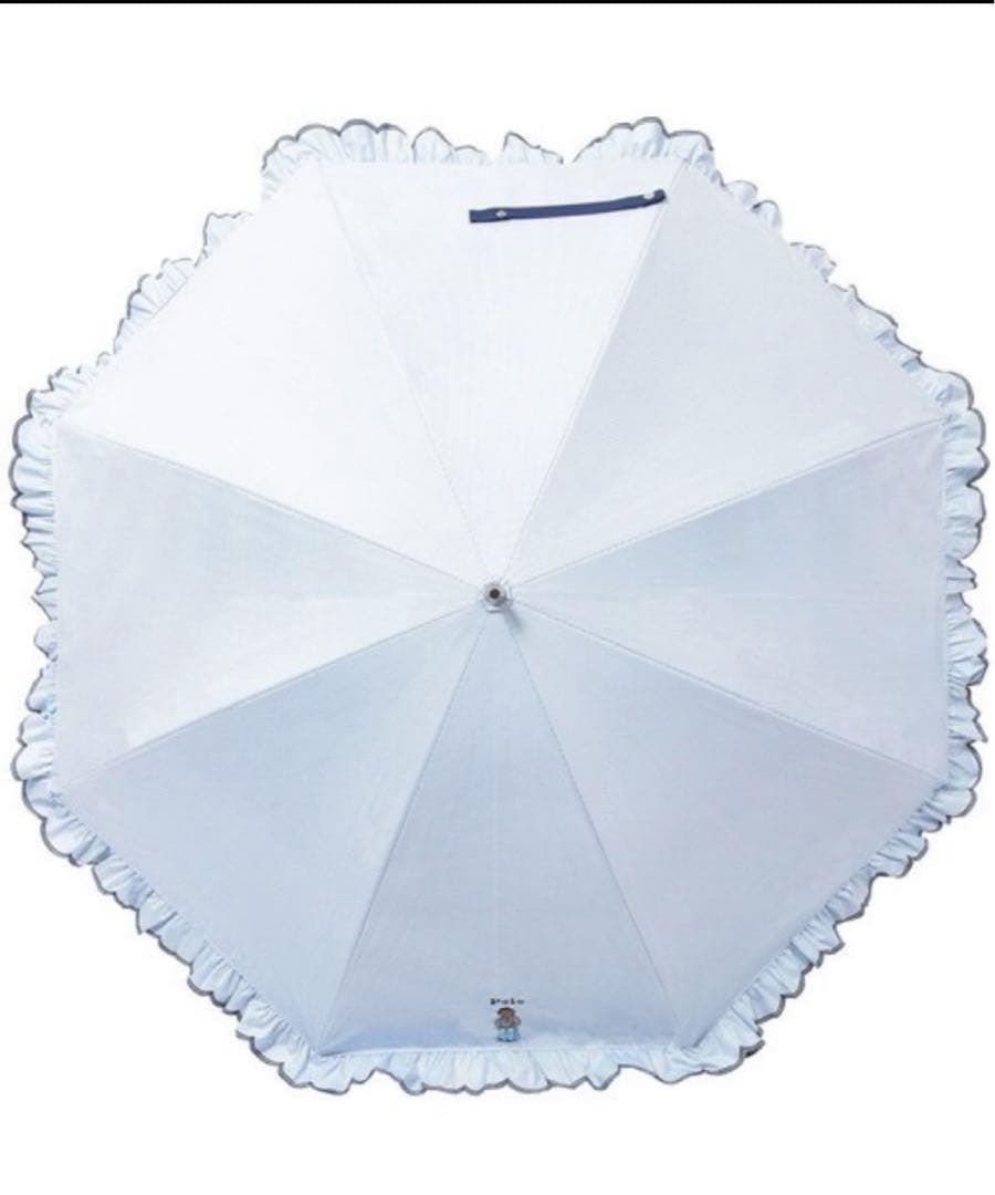 完売品　ポロベア　ラルフローレン　晴雨兼用日傘　スカラフリルワンポイントPOLO