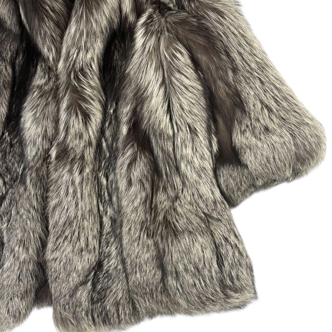 【13号/肉厚◎】フォックスファーコート リアルファー 毛皮 ゆったり
