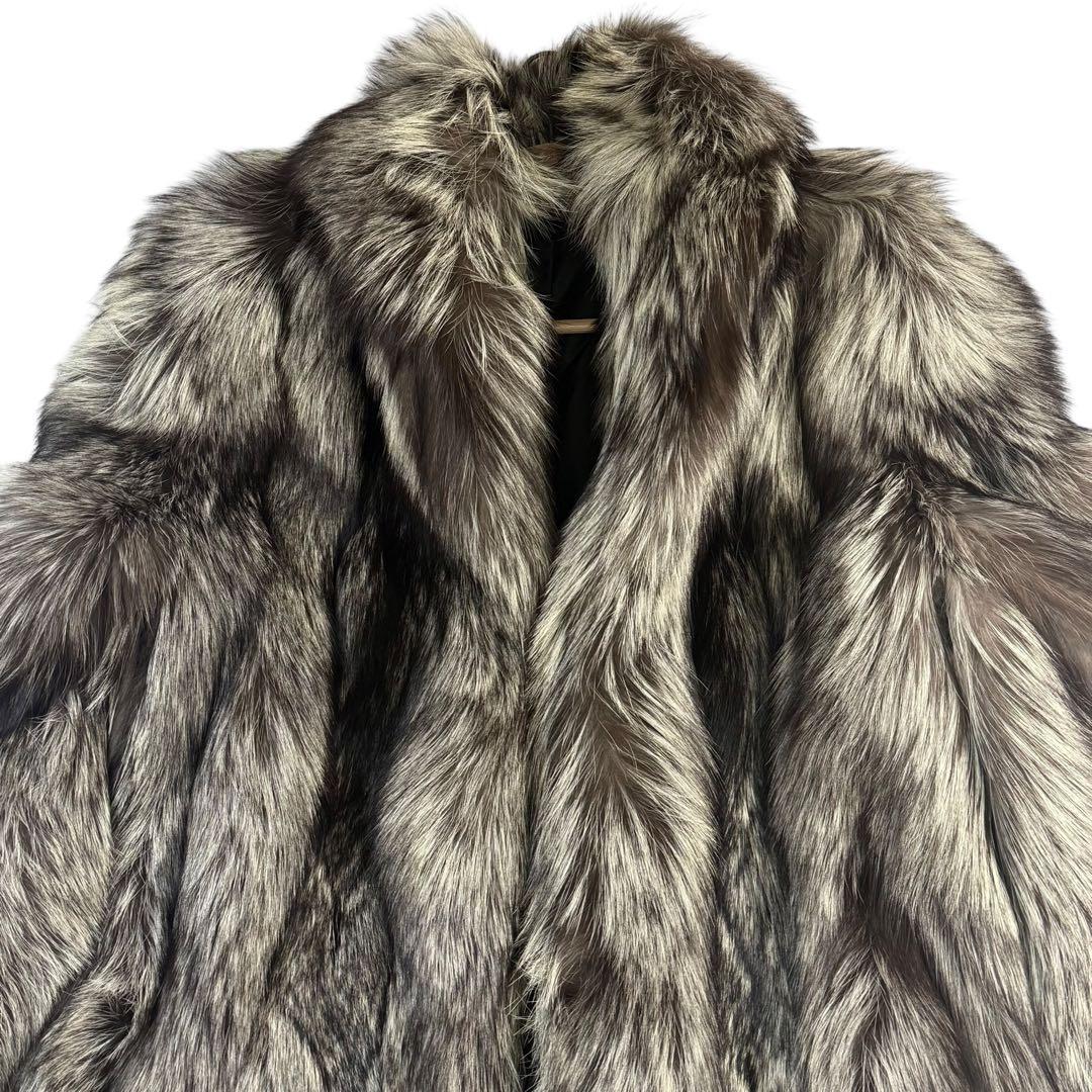 【13号/肉厚◎】フォックスファーコート リアルファー 毛皮 ゆったり