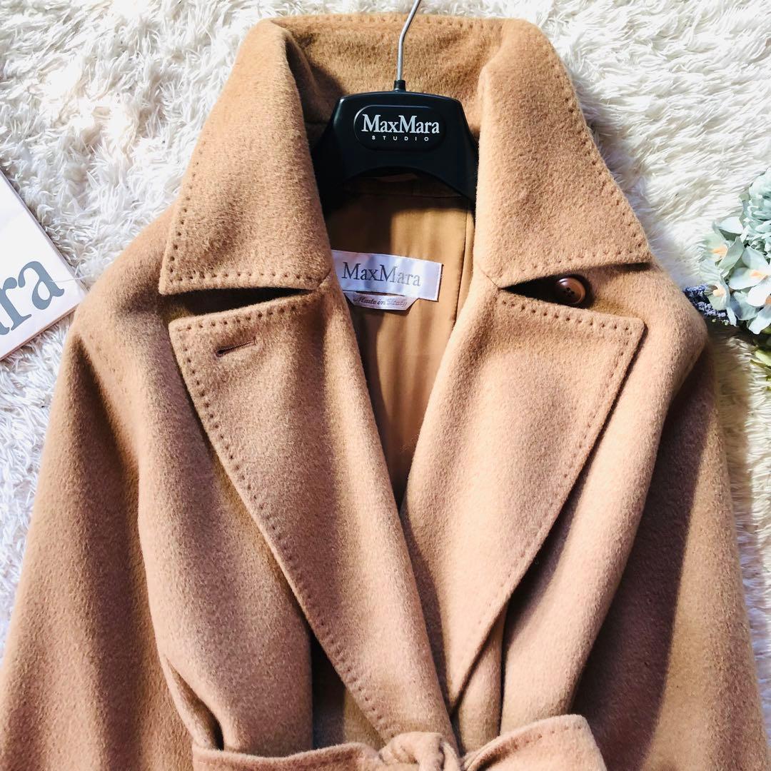 専用✨マックスマーラ マニュエラコート キャメル100% 女優襟 白タグ 36