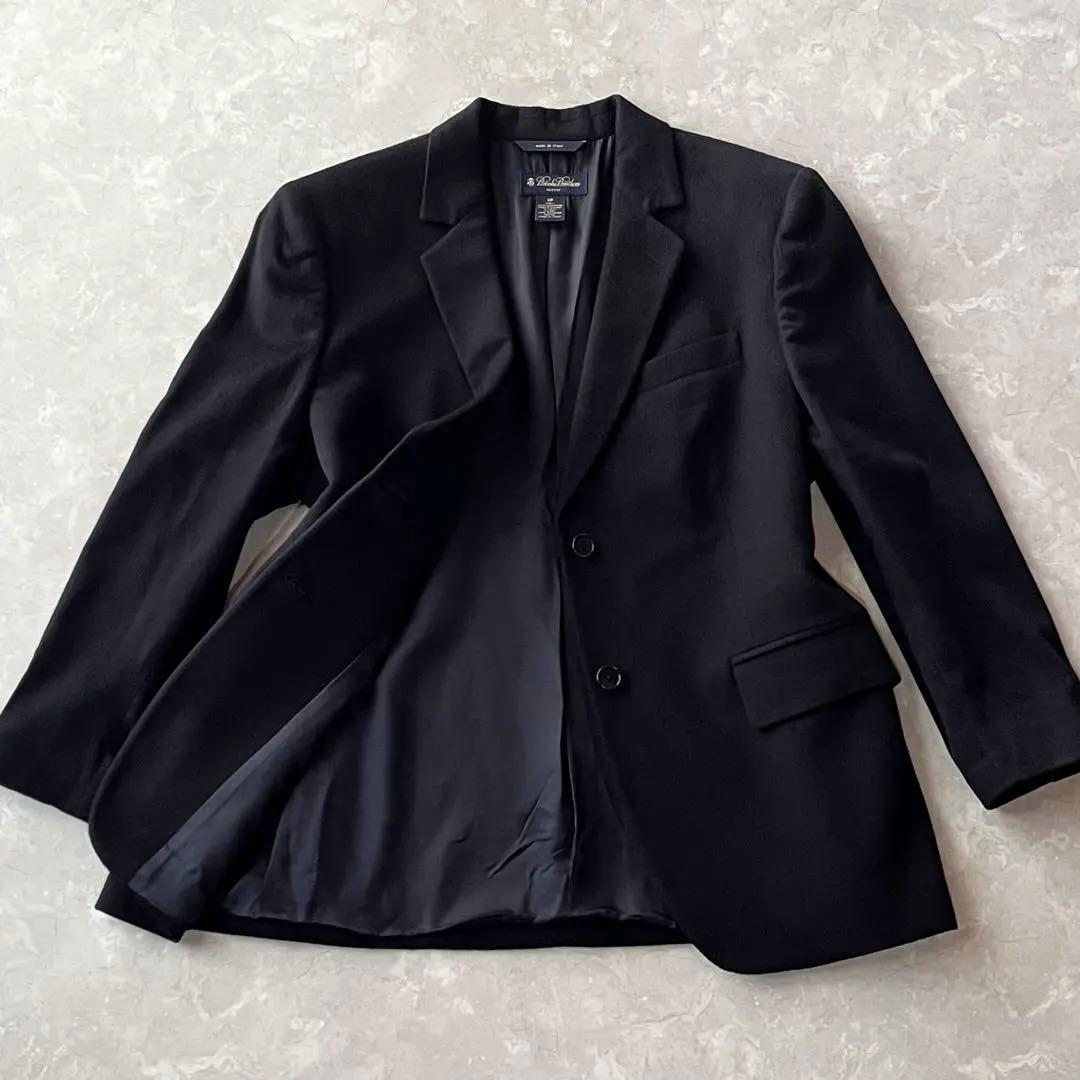 美品☆ブルックスブラザーズ カシミヤ100% テーラードジャケット XL 黒