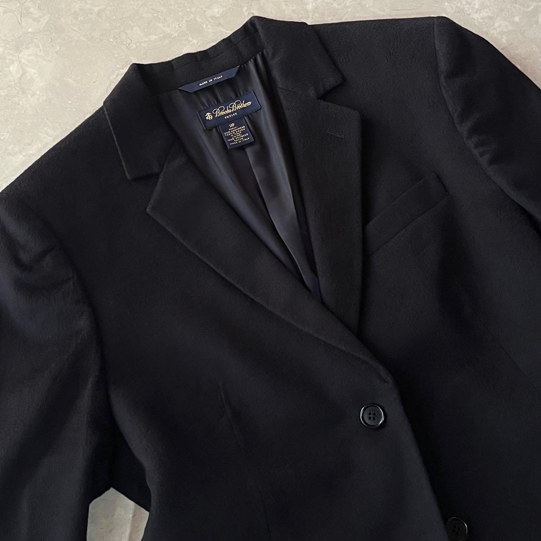 美品☆ブルックスブラザーズ カシミヤ100% テーラードジャケット XL 黒