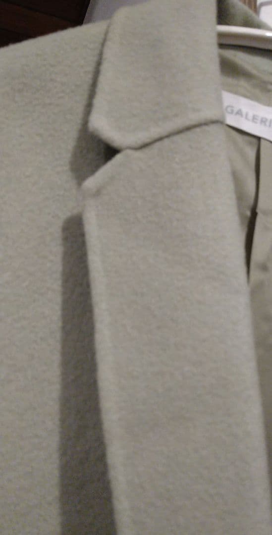 ギャルリーヴィー　ライトメルトンチェスターコート　セージグリーン