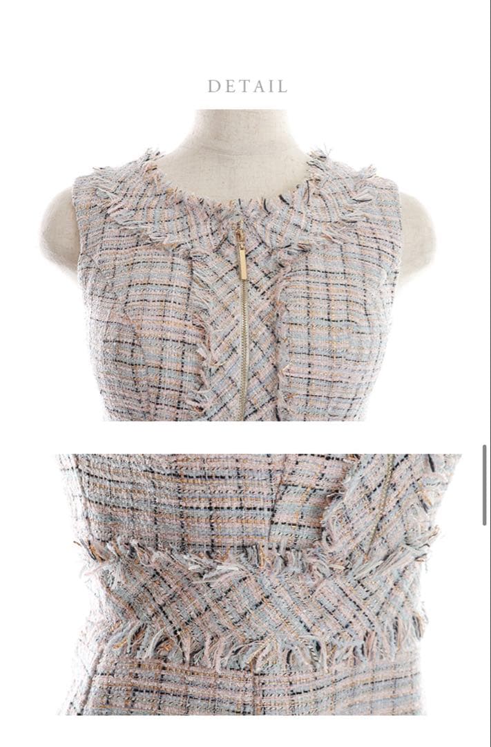 【送料無料】ローブドフルール ツイードドレス