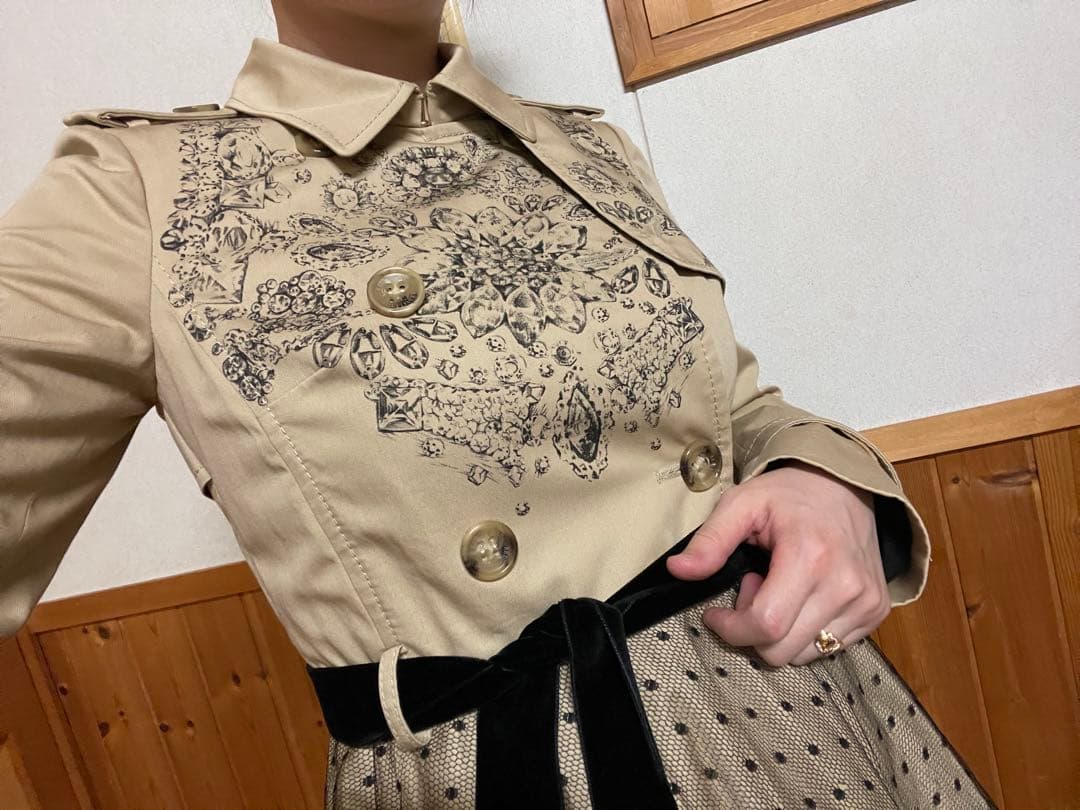 ヴァレンティノ　トレンチコート　ドット柄