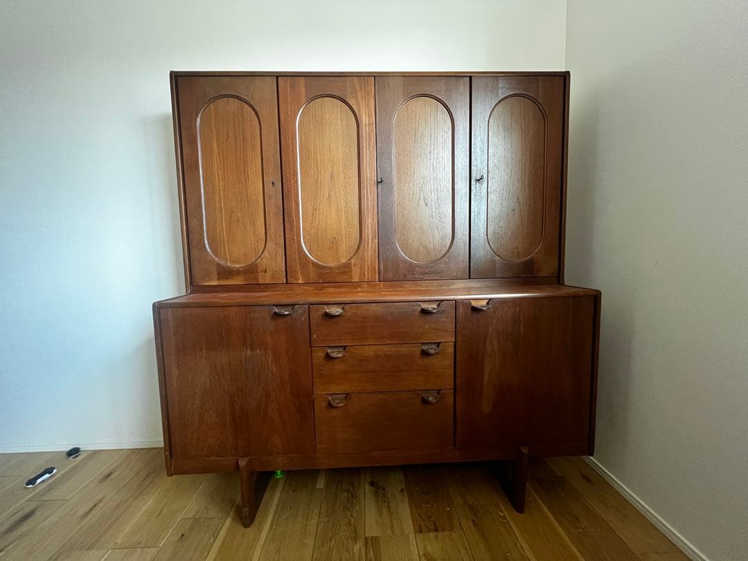 ミッドセンチュリー 木製大型キャビネット NATHAN 食器棚　ラック　チェスト