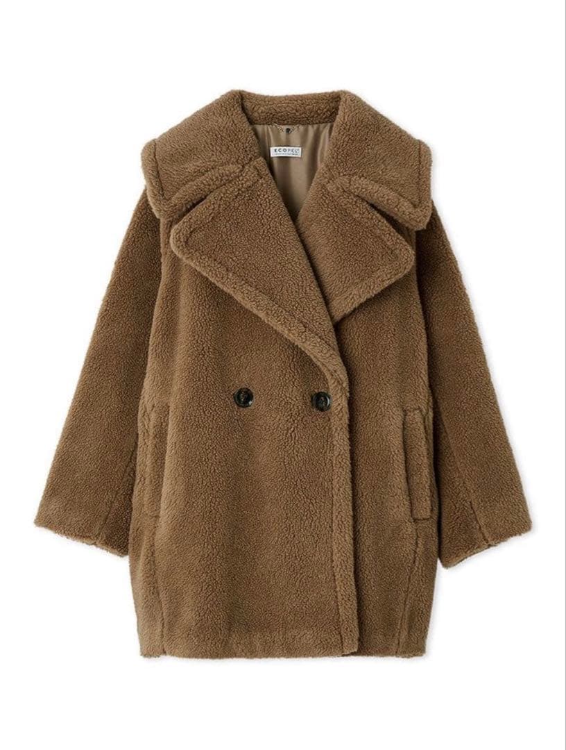 FRAY I.D フレイ アイディーECOPELボアミドルコート　キャメル