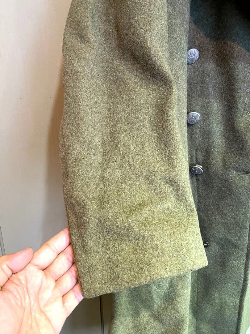 メルトンウール 40年代 米軍実物 ミリタリー カーキ オリーブ 中古 古着