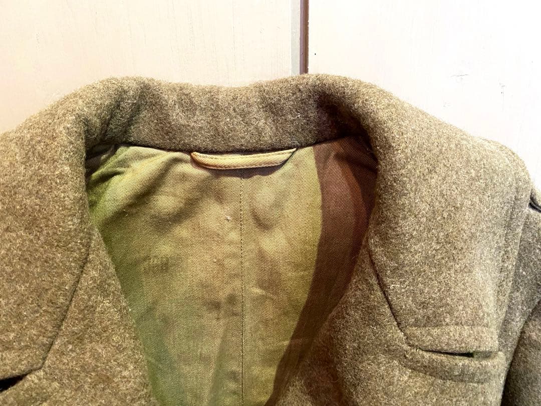 メルトンウール 40年代 米軍実物 ミリタリー カーキ オリーブ 中古 古着