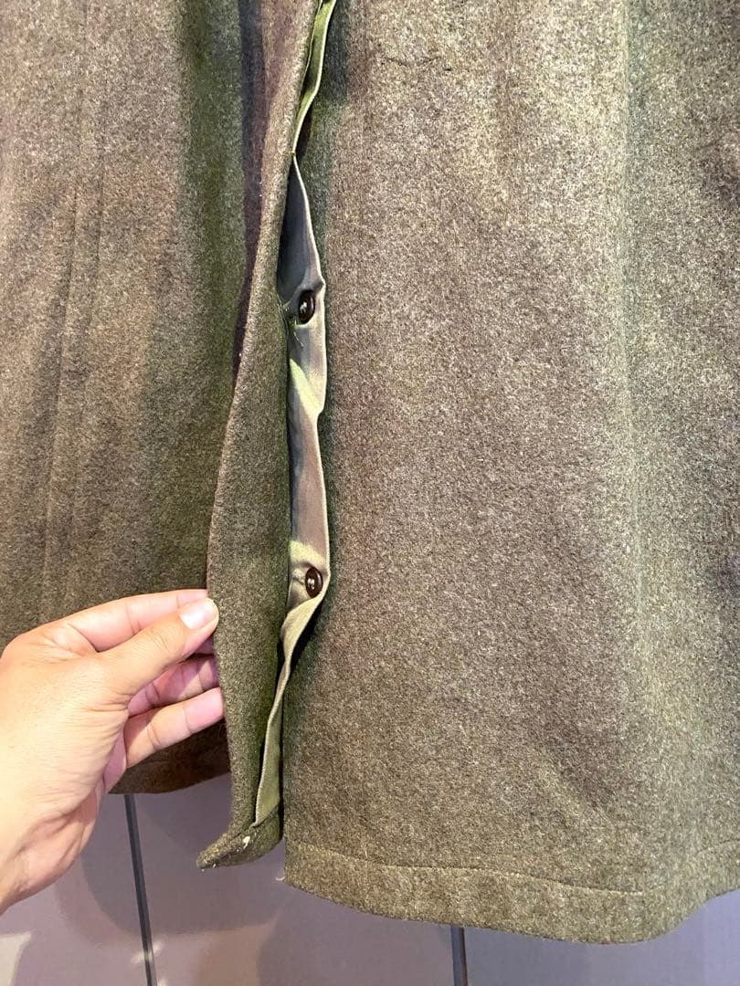 メルトンウール 40年代 米軍実物 ミリタリー カーキ オリーブ 中古 古着