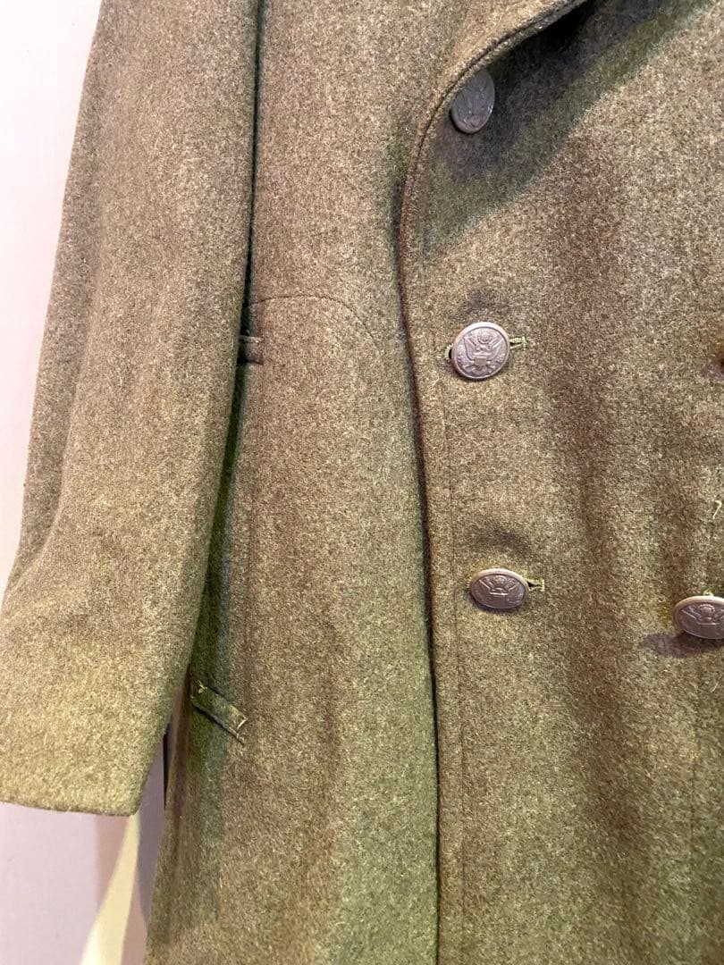 メルトンウール 40年代 米軍実物 ミリタリー カーキ オリーブ 中古 古着