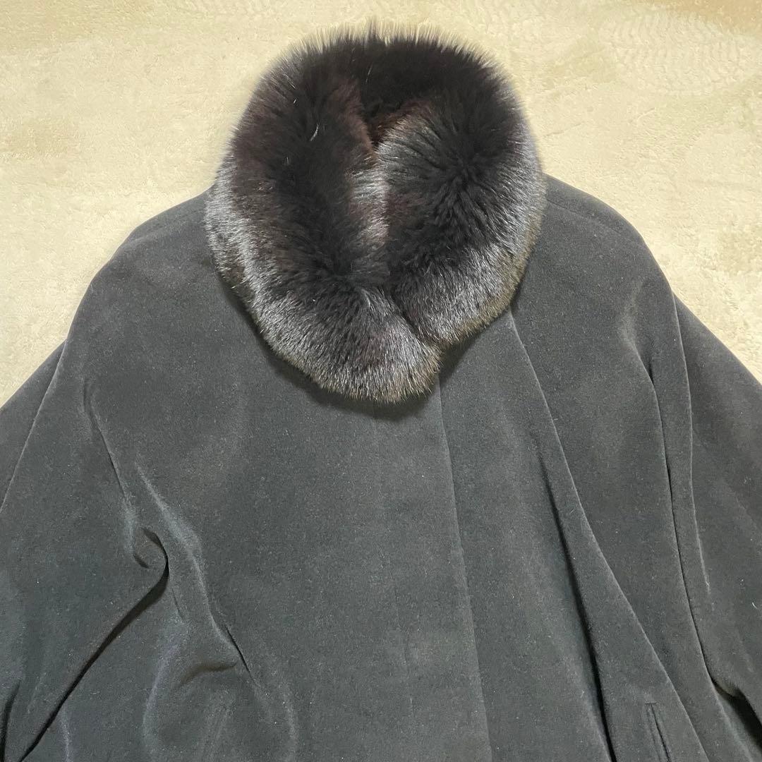 美品　piacenza × DELBA ペイズリー　カシミ裏地シルク　ポンチョ