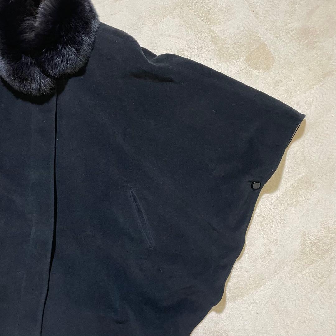 美品　piacenza × DELBA ペイズリー　カシミ裏地シルク　ポンチョ