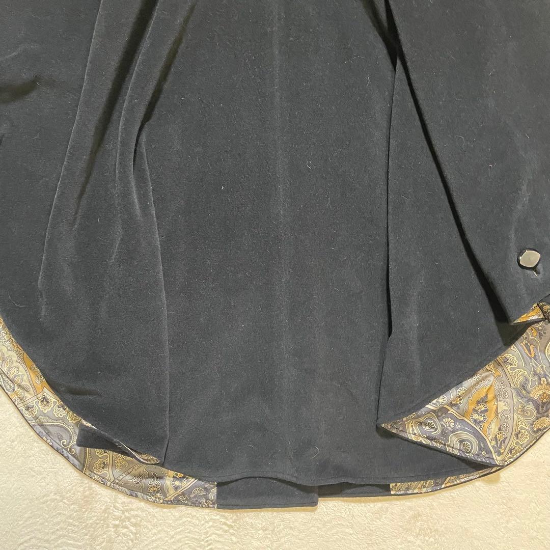 美品　piacenza × DELBA ペイズリー　カシミ裏地シルク　ポンチョ