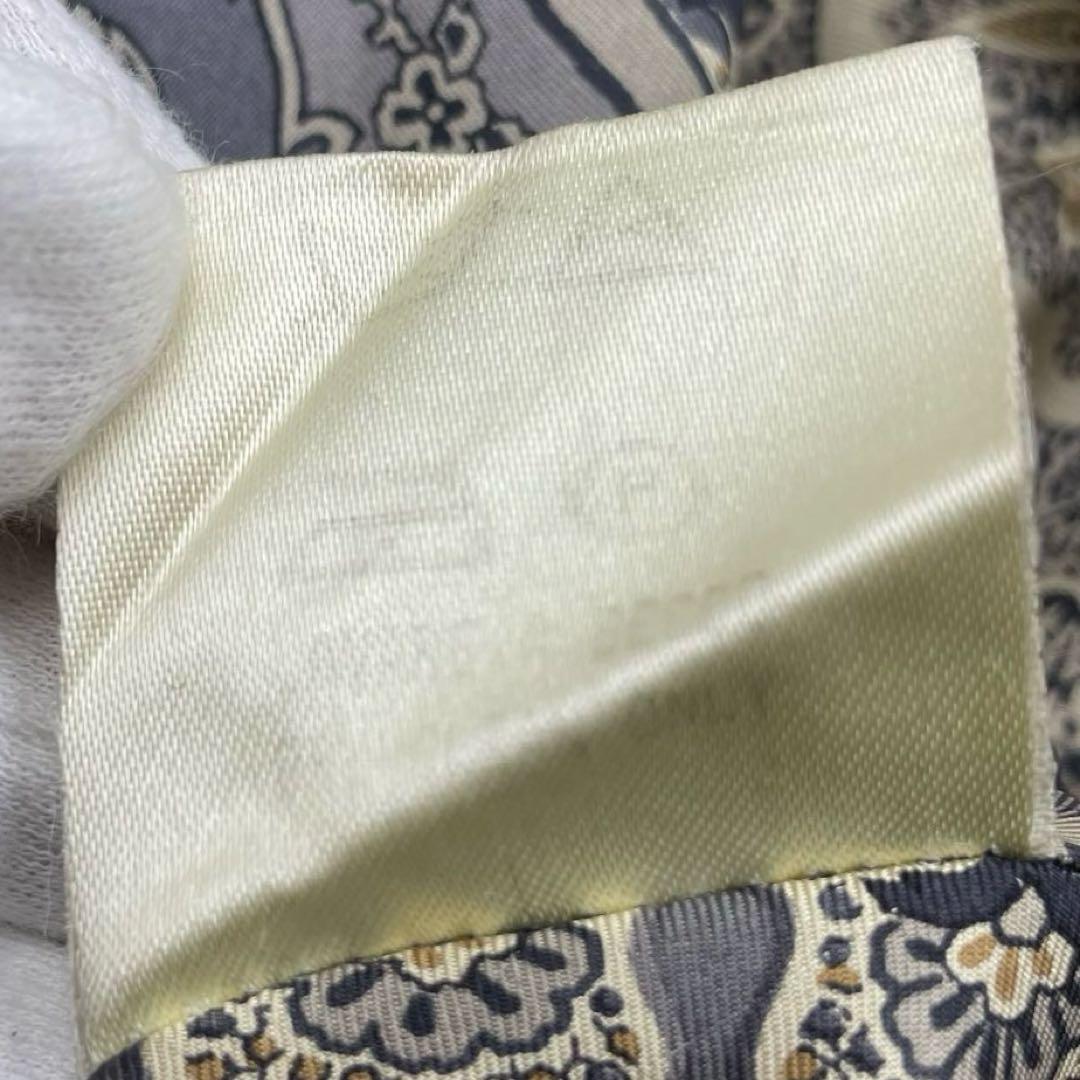 美品　piacenza × DELBA ペイズリー　カシミ裏地シルク　ポンチョ