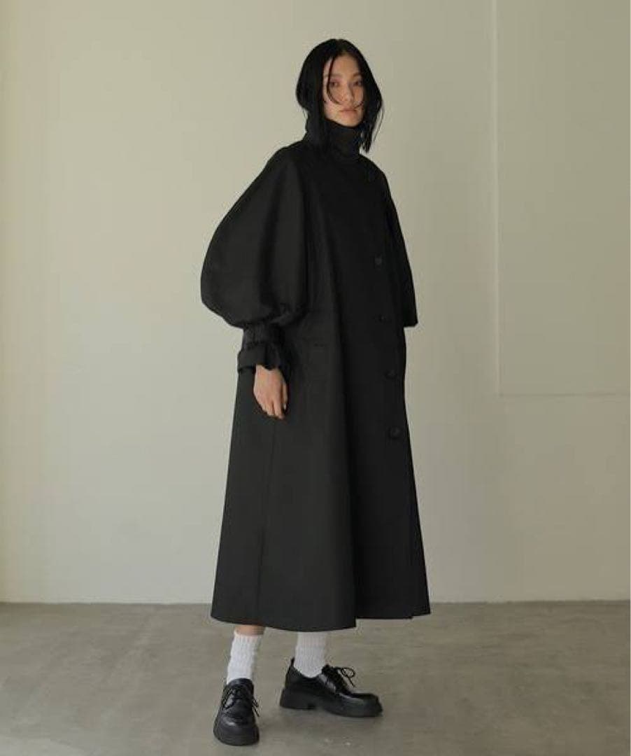 美品　ETRE TOKYO コンシャススリーブトレンチコート　ブラック　S