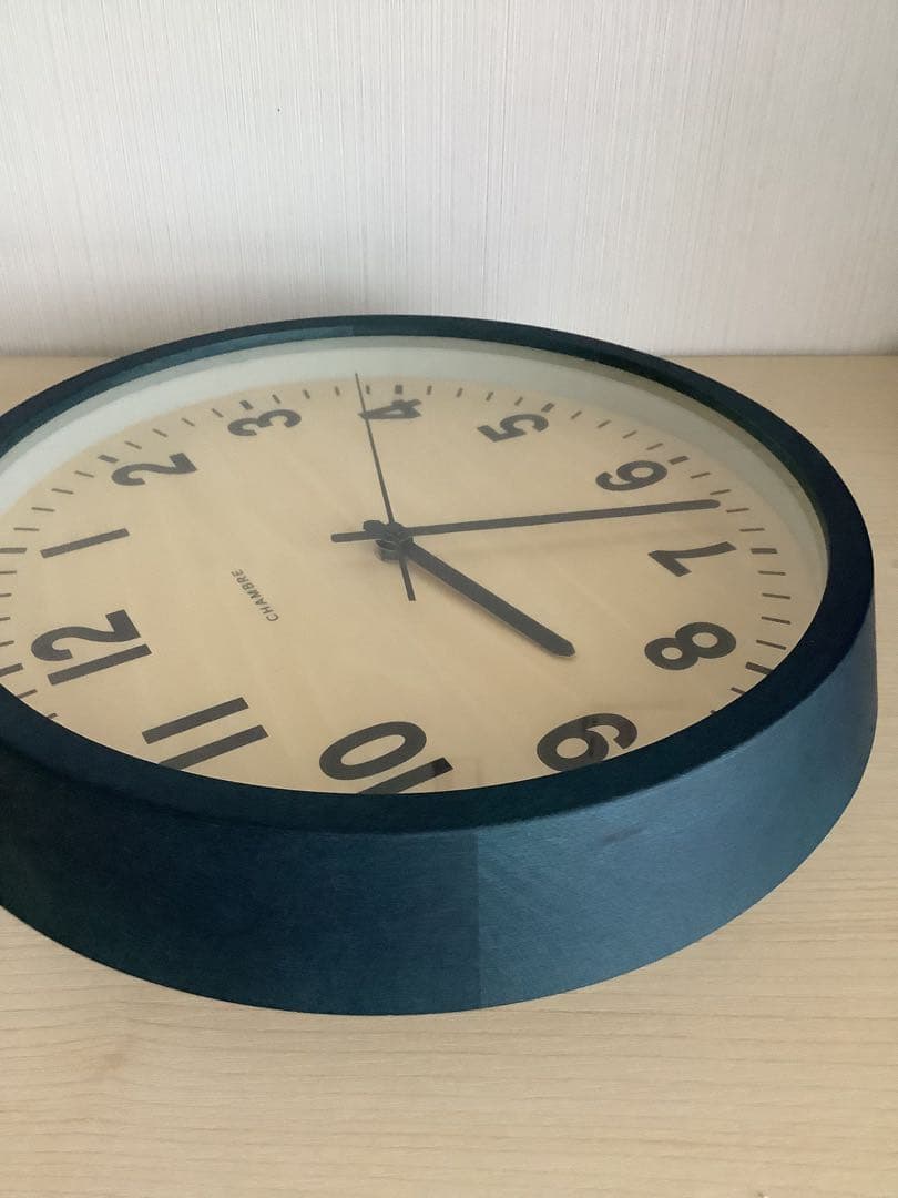 CHAMBRE unico 青 アナログ時計 約30cm