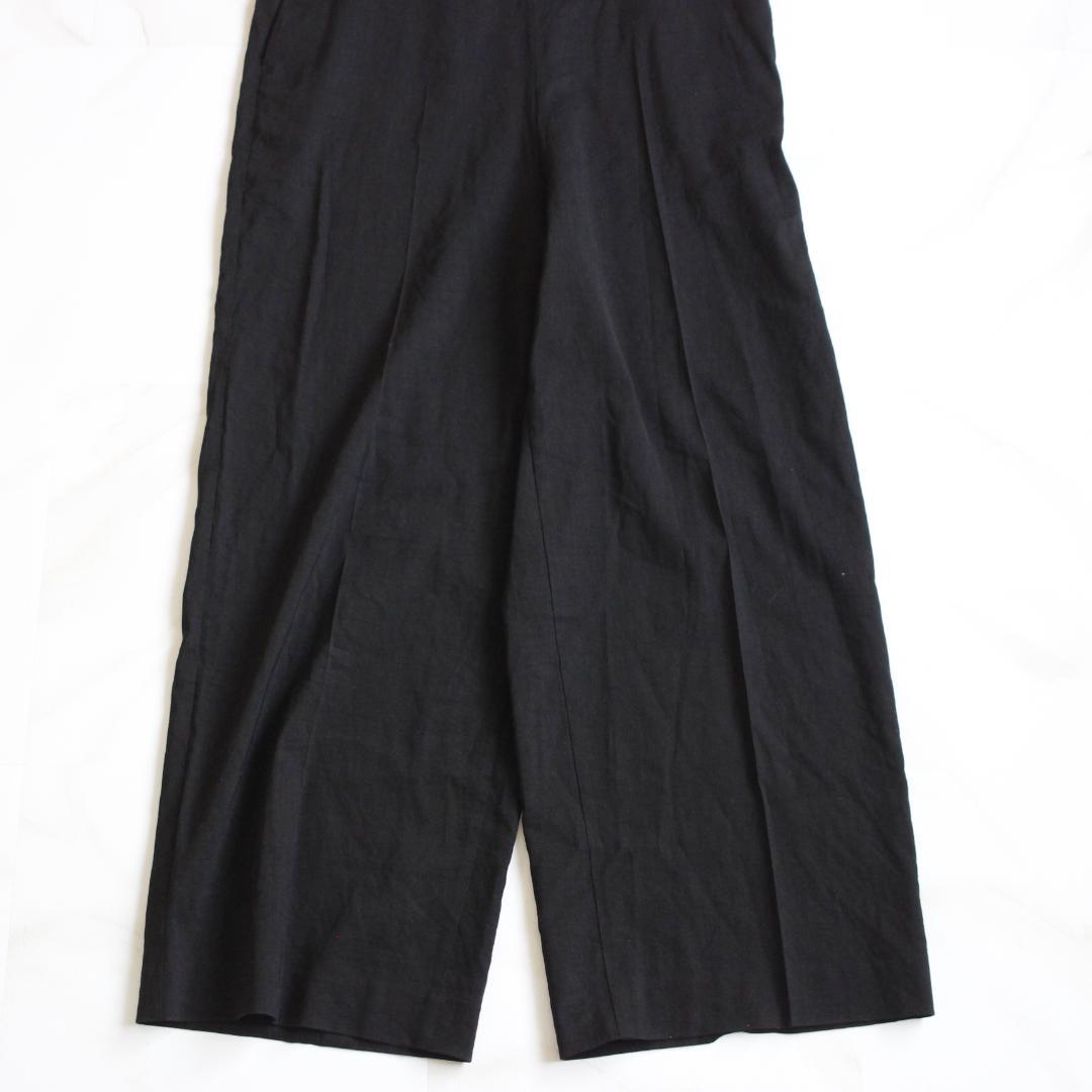 【24SS】23区 リネンレーヨンストレッチ サロペット M ブラック